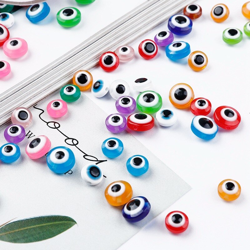 ลูกปัดเรซิ่น รูปไข่ 8 มม. 10 มม. สําหรับทําเครื่องประดับ สร้อยข้อมือ DIY 50 ชิ้น