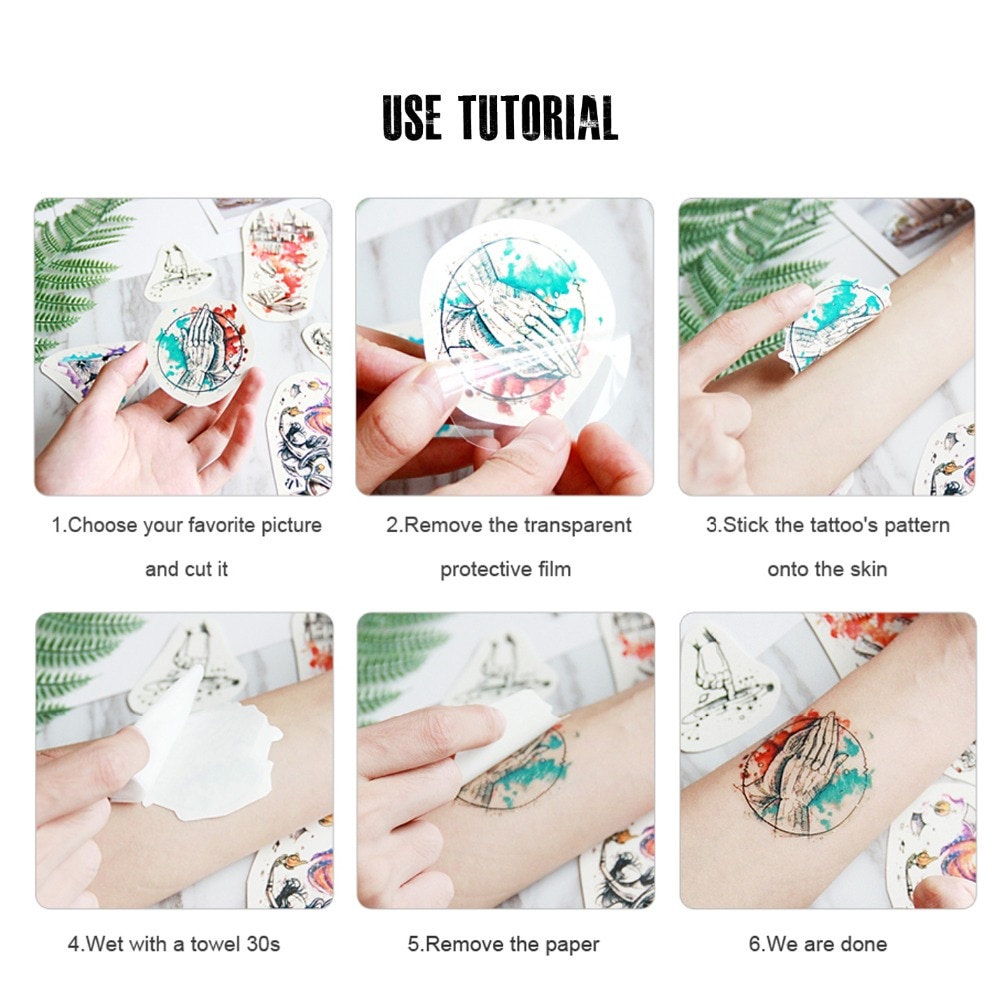 สติกเกอร์รอยสักชั่วคราว ลายมังกร เซ็กซี่ กันน้ํา สีสันสดใส 7 วัน