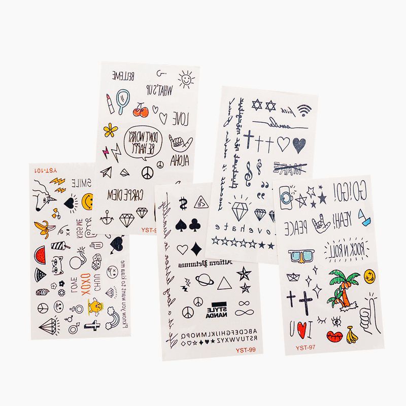 สติ้กเกอร์แทททูTattoo การ์ตูน มินิมอล น่ารัก คูลๆ เลือกลายได้!! ส่งไวจากในประเทศ