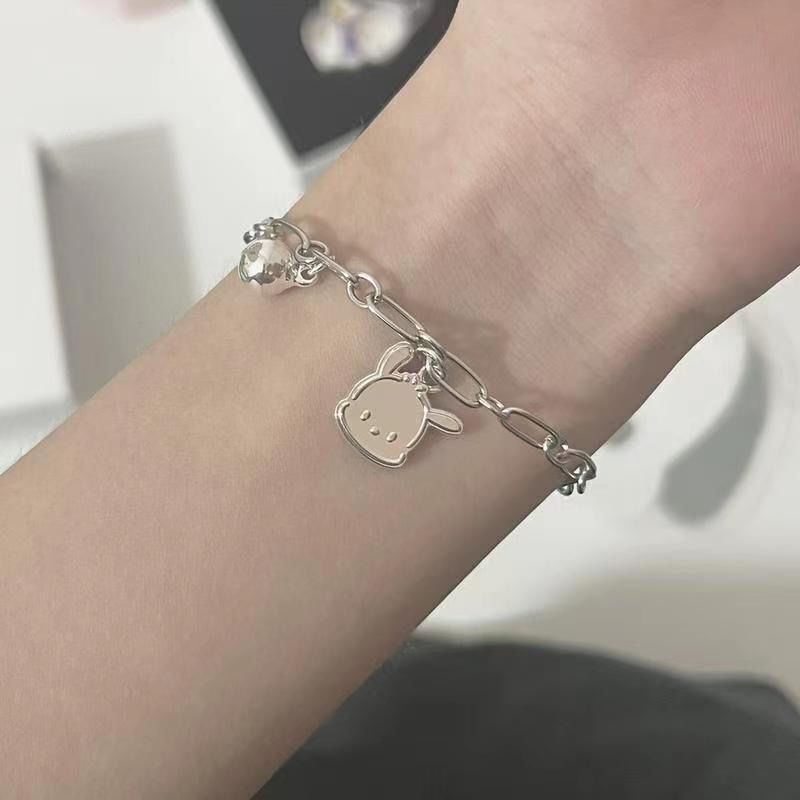 สร้อยข้อมือ จี้กระดิ่ง รูปสุนัขน่ารัก สําหรับเด็กผู้หญิง และนักเรียน
