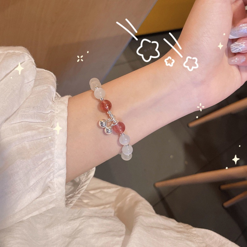 สร้อยข้อมือ ประดับลูกปัดโอปอลธรรมชาติ ประดับคริสตัล สไตล์วินเทจ แฟชั่นสําหรับผู้หญิง