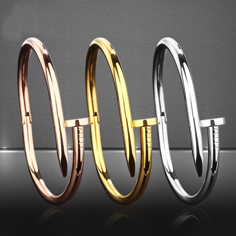 สร้อยข้อมือสเตนเลส ไทเทเนียม 18K สีโรสโกลด์ สําหรับของขวัญวันวาเลนไทน์