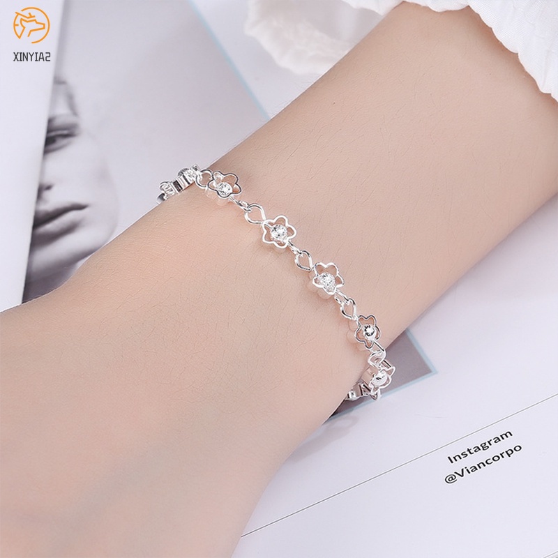 สร้อยข้อมือเกาหลีรูปหัวใจดอกไม้ดาวจี้สร้อยข้อมือแฟชั่นของขวัญวันเกิดผู้หญิง B2