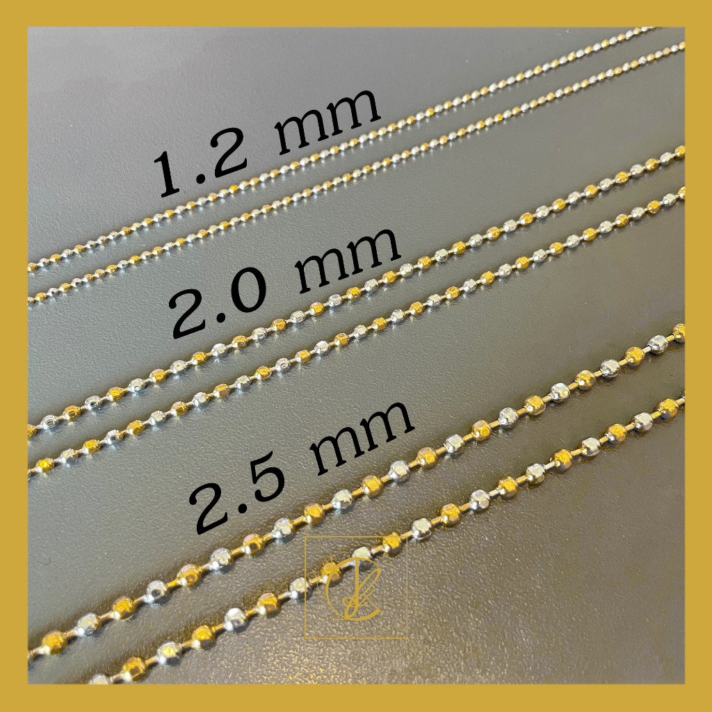 สร้อยคอ สแตนเลสแท้ 100% มีหลายขนาด หลายสี ลายไข่ปลา ตัดเหลี่ยม เพิ่มเงา ยอดนิยม