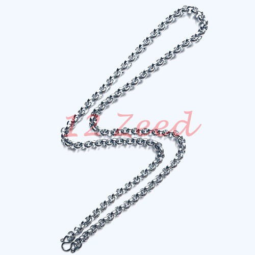 สร้อยคอห้อยพระสแตนเลส ลายแหวนกลึง ขนาด 7 มิล สแตนเลสแท้ 100% สร้อยสวมคอ เครื่องประดับ stainless steel