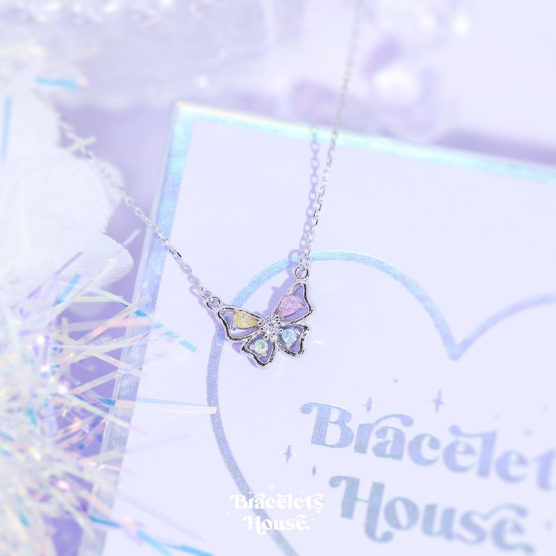 สร้อยคอเงินแท้ 92.5% Mini Flutterfly ✨  [E9-1]