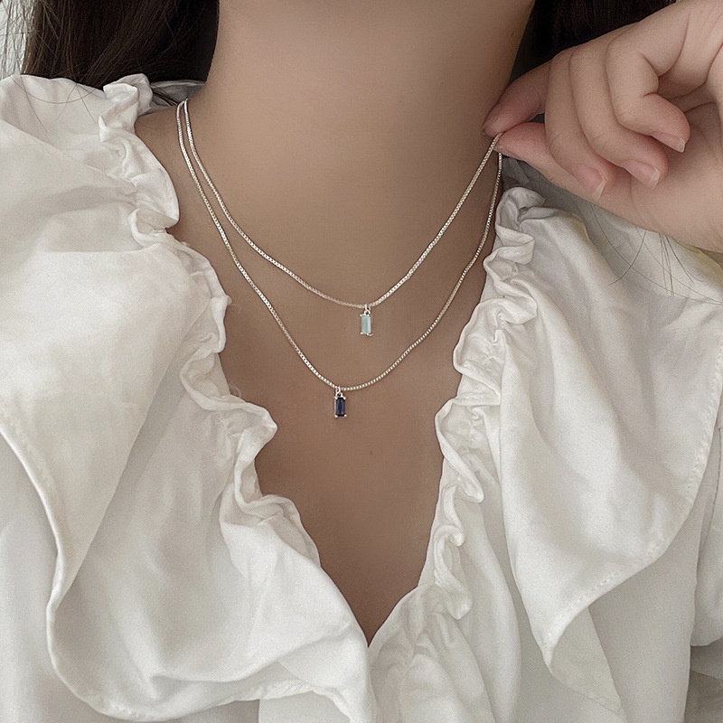 สร้อยคอโลหะผสม ประดับเพทาย เข้ากับทุกการแต่งกาย สําหรับเด็กผู้หญิง