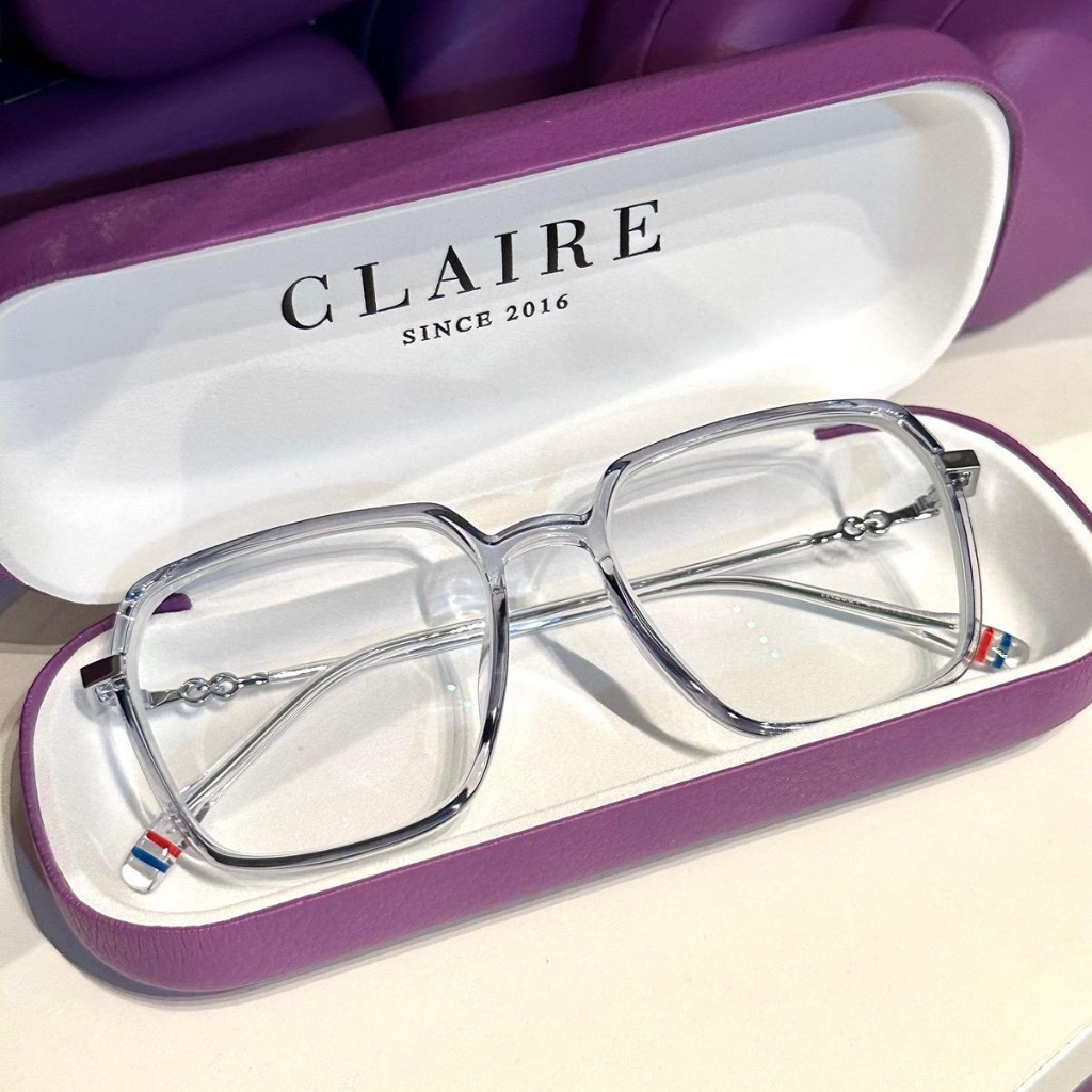 (สายตาสั้น) CLAIRE CD : แว่นสายตาสั้นกรองแสงออกแดดเปลี่ยนสี Candy สายตาสั้น 50-400 กรองแสง ตัดแสง
