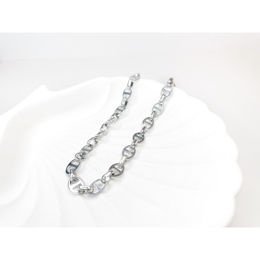 [สินค้ารุ่น S09] Stainless Steel Neck Chain 6mm  สร้อยคอสแตนเลสแท้ 100%  หนา 6 mm รับประกันสินค้า