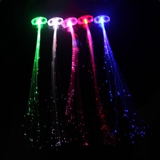 (ส่งจากไทย) กิ๊บเปียติดผม ไฟเบอร์ออปติก มีไฟ LED สําหรับตกแต่งปาร์ตี้ ฮาโลวีนA129
