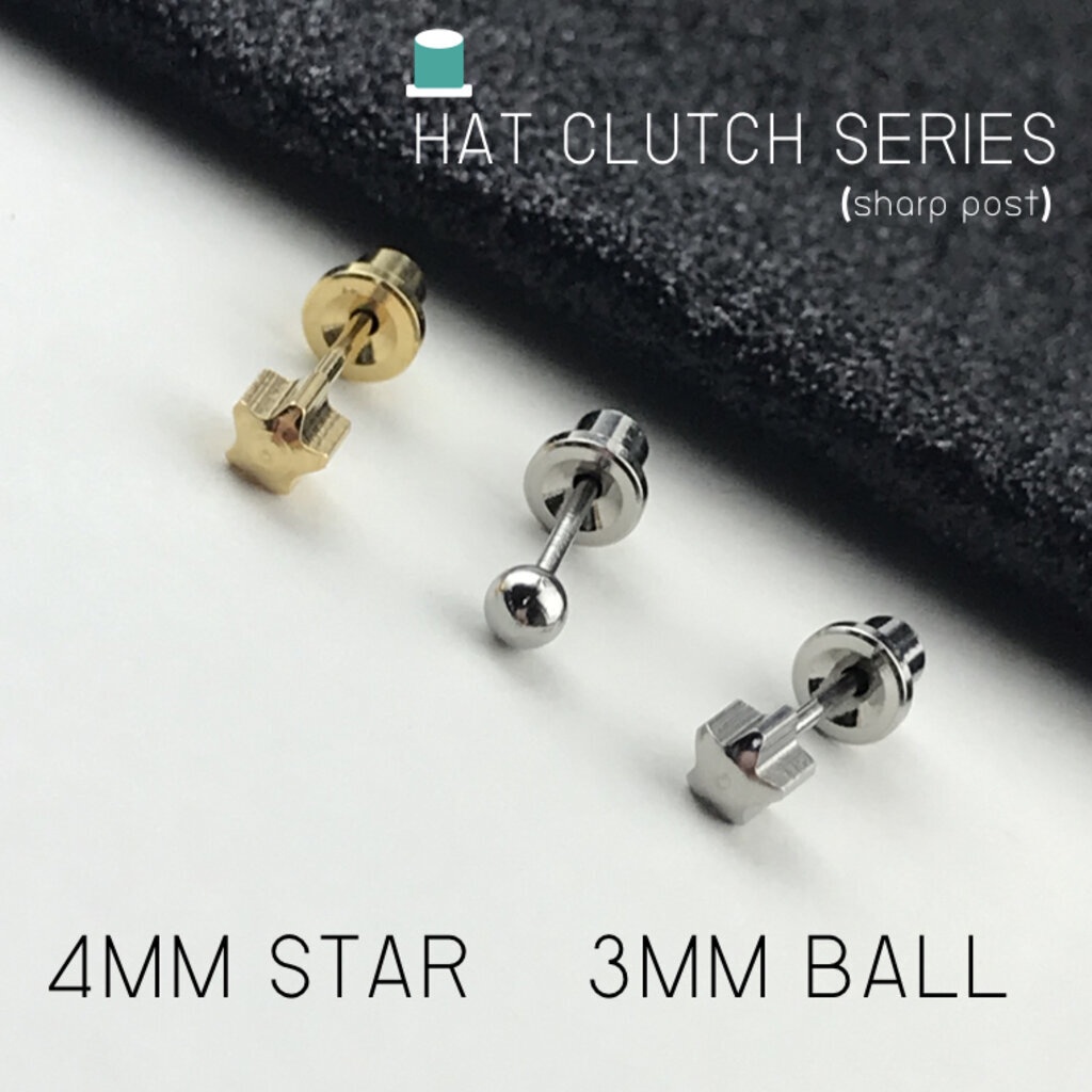 (ส่งฟรี!) ต่างหูสำหรับผิวแพ้ง่ายแป้นตัน สแตนเลสเกรดการแพทย์ ปลอดภัย 100% ball 3mm สีเงิน/สีโรสโกล