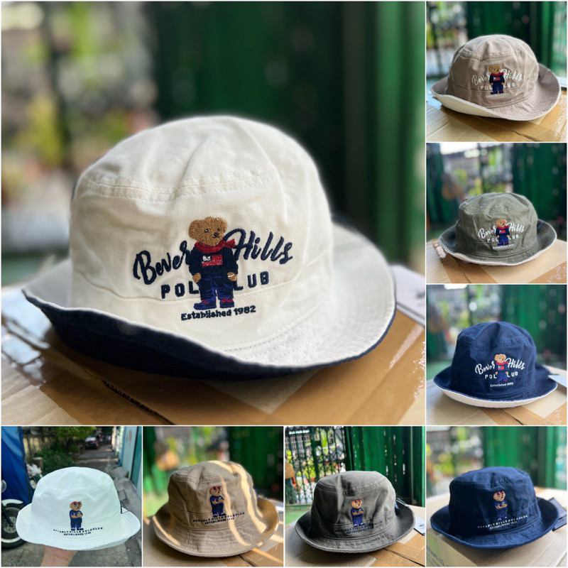 หมวกบักเก็ตโปโลหมี  Classic Bear Bucket   #ของแท้100% #bhpc #beverlyhillspoloclub #หมวกบักเก็ตหมี