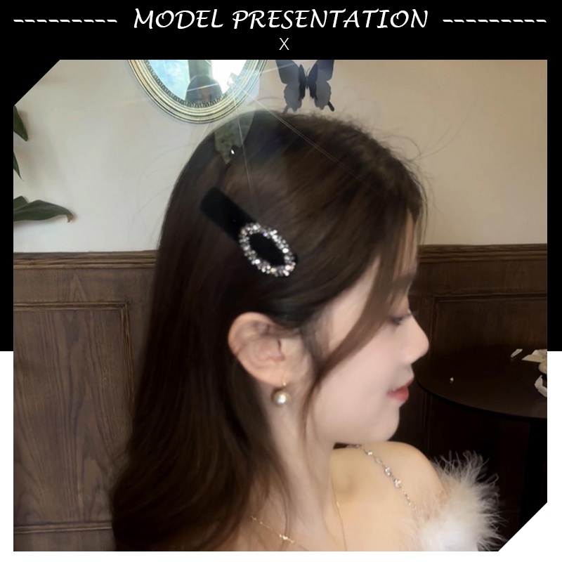 อารมณ์ Rhinestone BB คลิปสำหรับผู้หญิงกลิ่นเล็ก ๆ น้อย ๆ ด้านข้างคลิปหนีบอ่อนคลิป