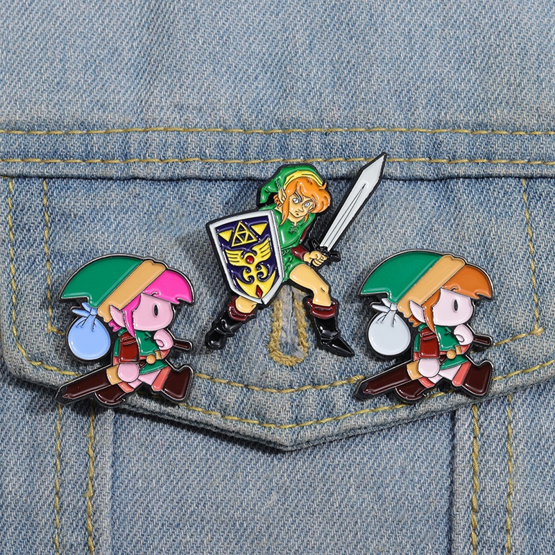 เข็มกลัด รูป Legend of Zelda Enamel ของที่ระลึกเกม เข็มกลัดปกเสื้อ สําหรับเพื่อน