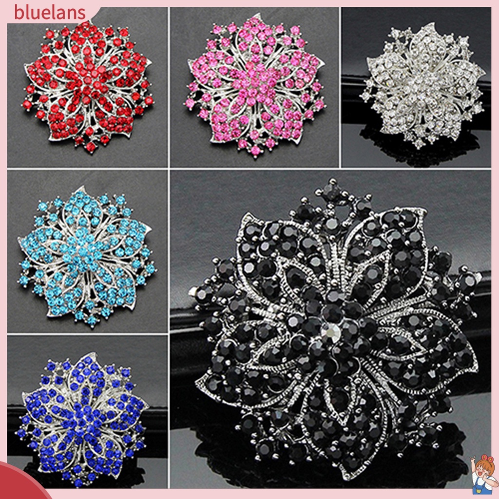 เข็มกลัดทรงกลมชุบเงินลายดอกไม้ Es Pin