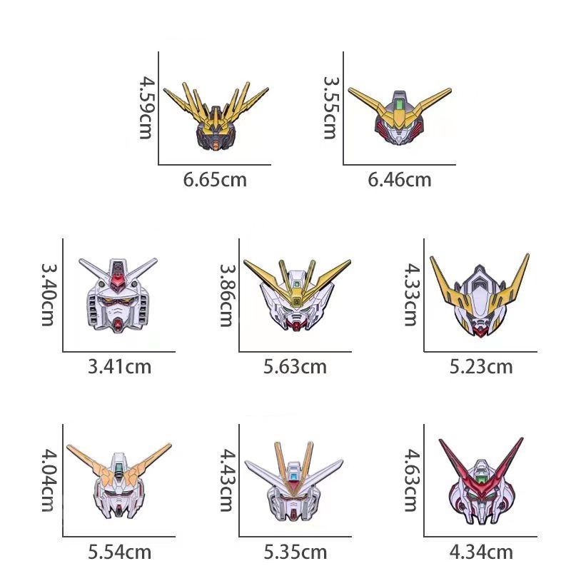 เข็มกลัดฟิกเกอร์กันดั้ม Deathscythe Unicorn BANSHEE Barbatos STRIKE FREEDOM Wing Gundam Zero ขนาด 4 ซม. สําหรับตกแต่ง