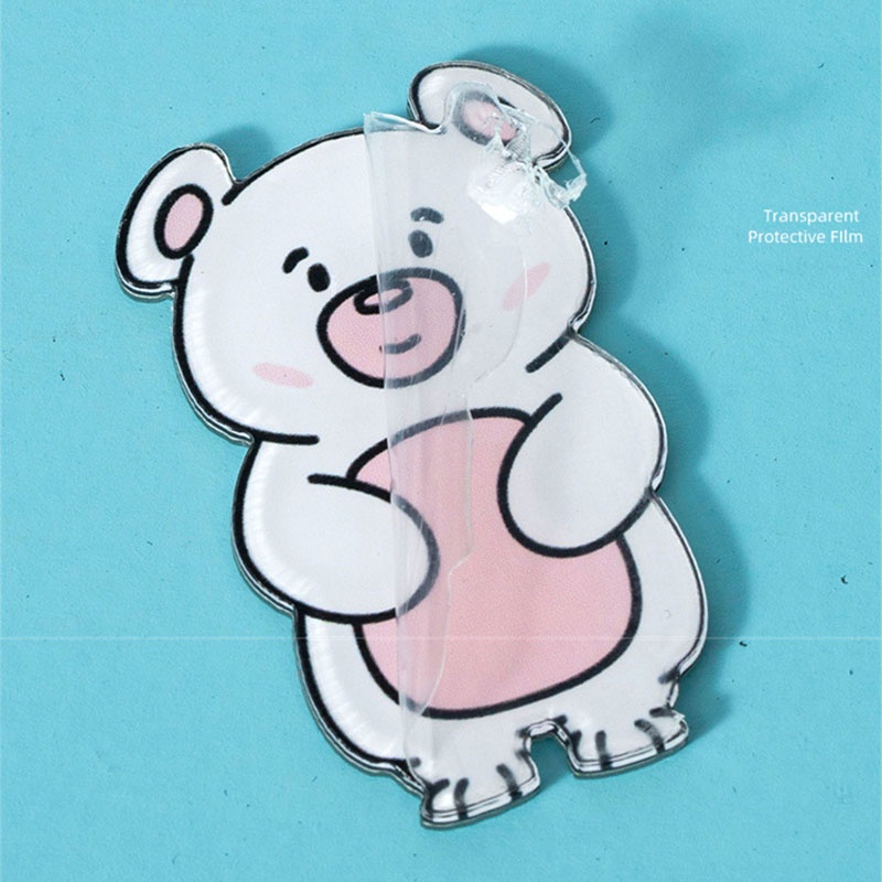 เข็มกลัดอะคริลิค แบบนิ่ม รูปการ์ตูนกระต่าย หมีน่ารัก สําหรับห้อยกระเป๋า