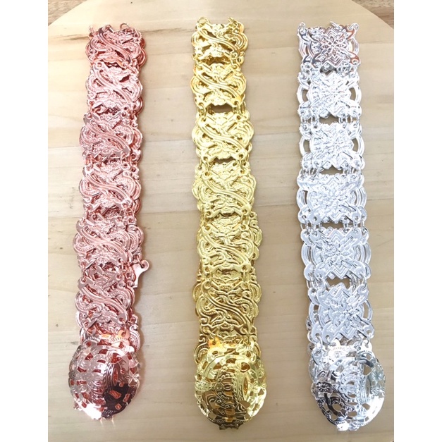 เข็มขัดเงิน ทอง นาค (ราคาต่อเส้น) สินค้ามี 3 สี