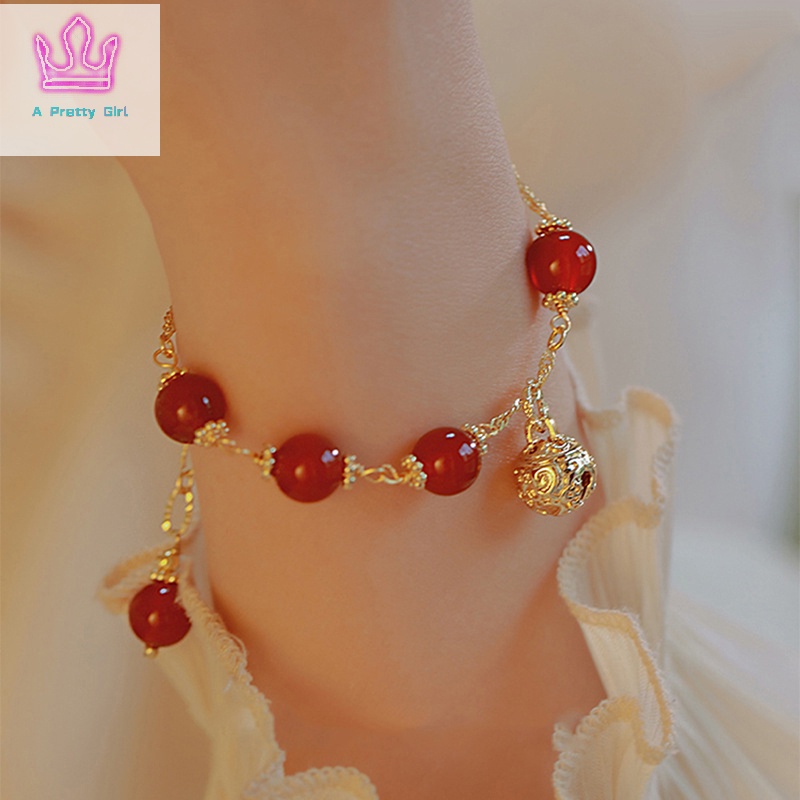 เครื่องประดับ กําไลข้อมือ ประดับลูกปัด หรูหรา สไตล์วินเทจ สําหรับผู้หญิง