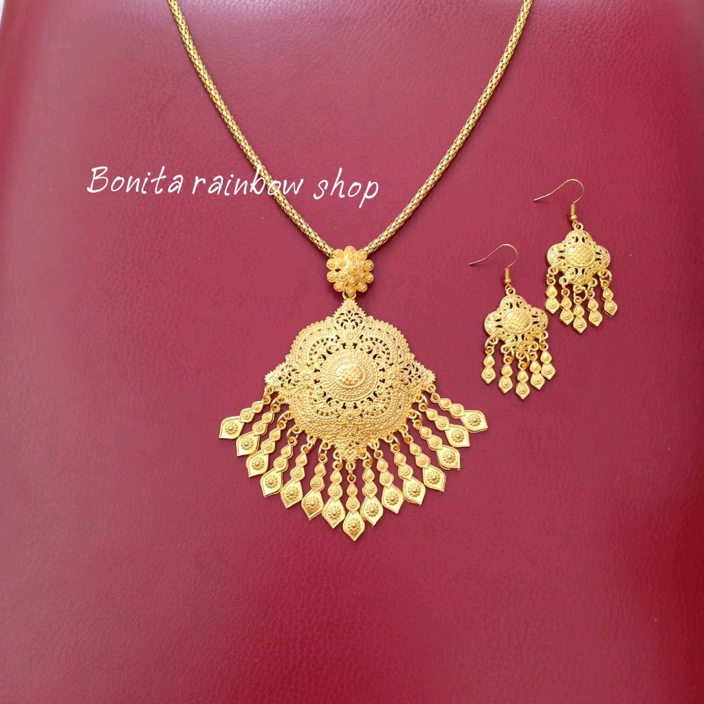 เครื่องประดับชุดไทยล้านนา สีทอง ชุดเซ็ท 6 ชิ้น รุ่น T006