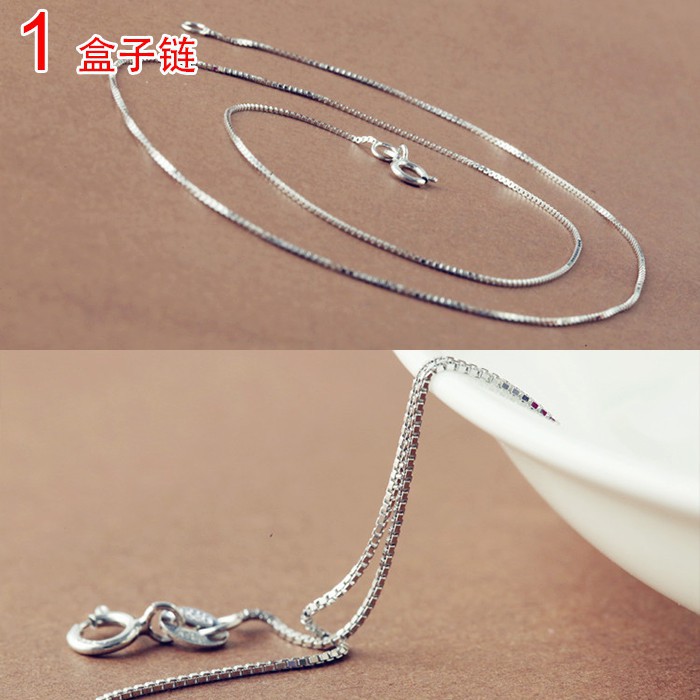 เครื่องประดับผู้หญิงสร้อยคอเงินแท้สไตล์ 8 สไตล์ s925