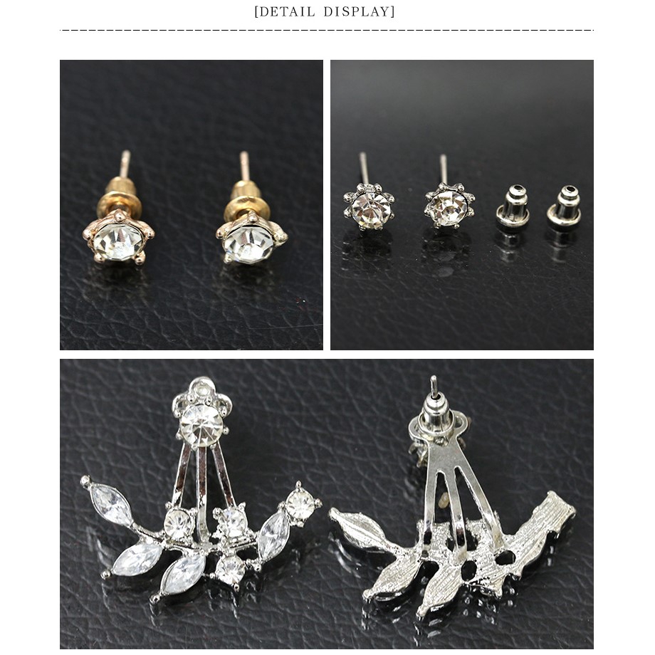 เพชรคริสตัลรูปร่างใบต่างหูแขวน