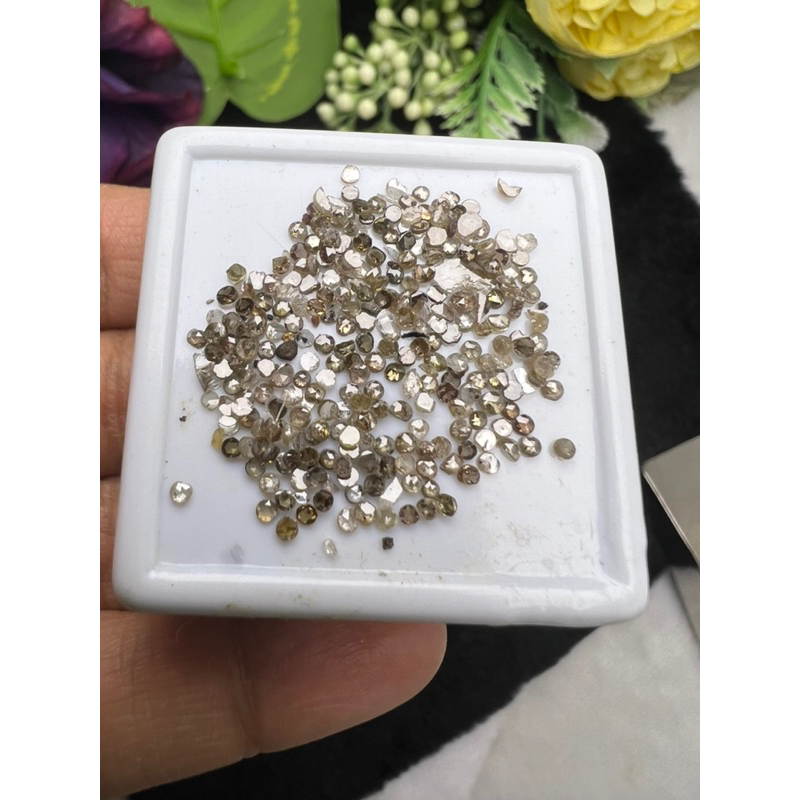 เพชรซีก ของแท้ FLAT Diamonds || เพชรเ หลี่ยม FREE SIZE 1.50 MM TO 1.90 MM เครื่อง ประดับ โบราณ