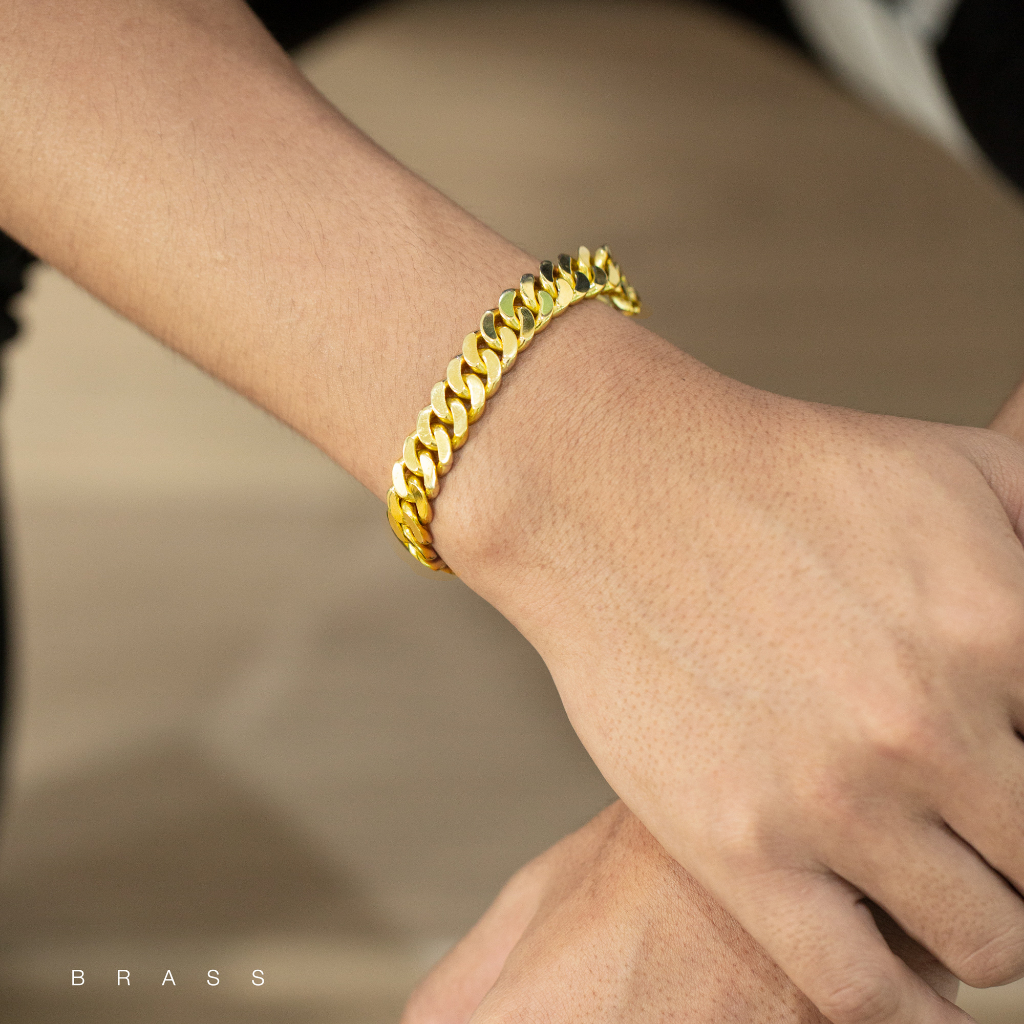 เลสข้อมือ ทองเหลืองแท้ สร้อยข้อมือทองเหลือง สร้อยเลสทองเหลือง