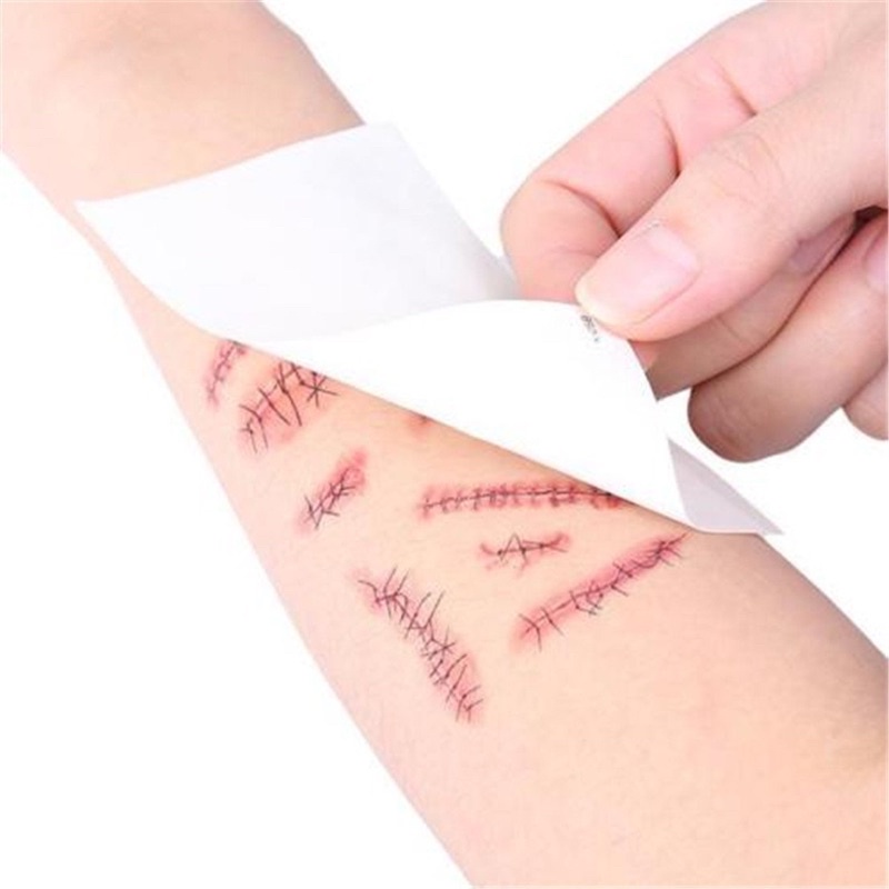 แทททูฮาโลวีน แทททูแผลเป็น สติกเกอร์ฮาโลวีน Halloween sticker tattoo