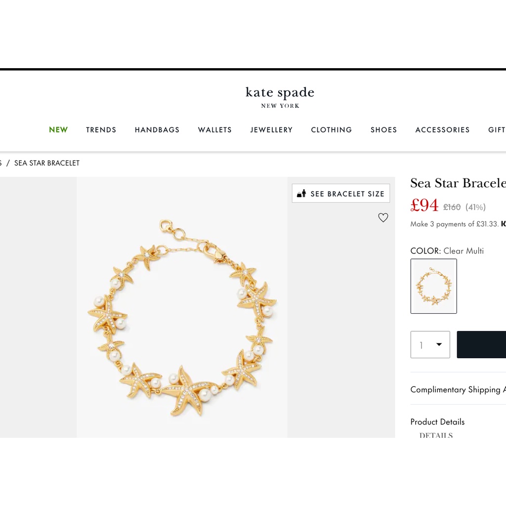 แท้ ตุ้มหู เคท Spade New York หลากหลายแบบ
