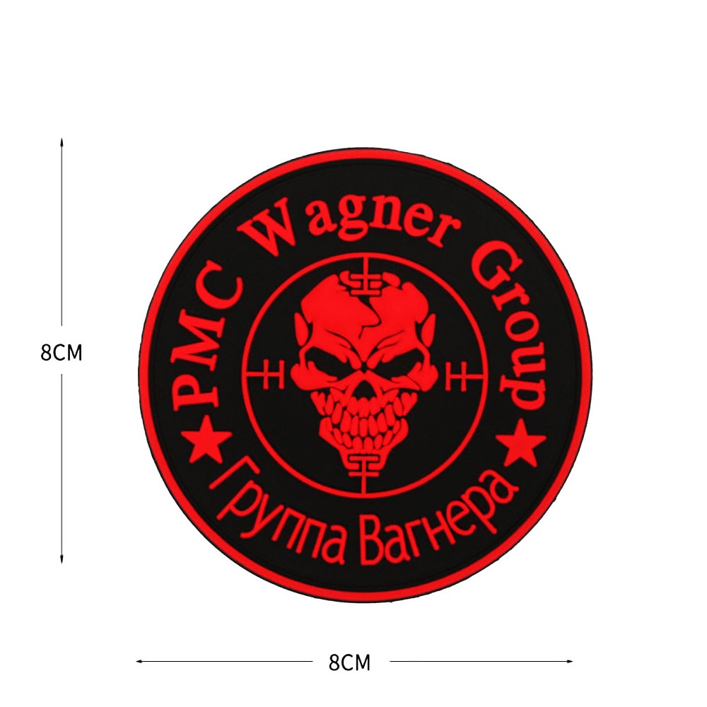 แผ่นแพทช์ pvc ลายตราสัญลักษณ์ Russian PMC Wagner Group 3d สําหรับติดตกแต่งปลอกแขน
