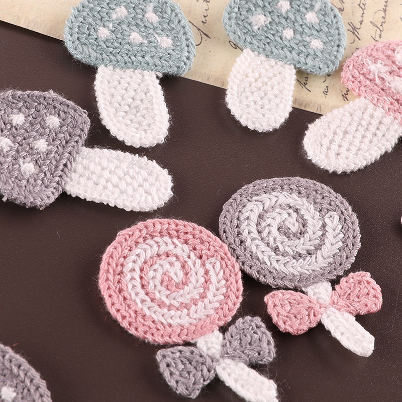 แผ่นแพทช์ ปักลายโลโก้เห็ด อมยิ้ม สําหรับทําเครื่องประดับ เข็มกลัด ผม diy