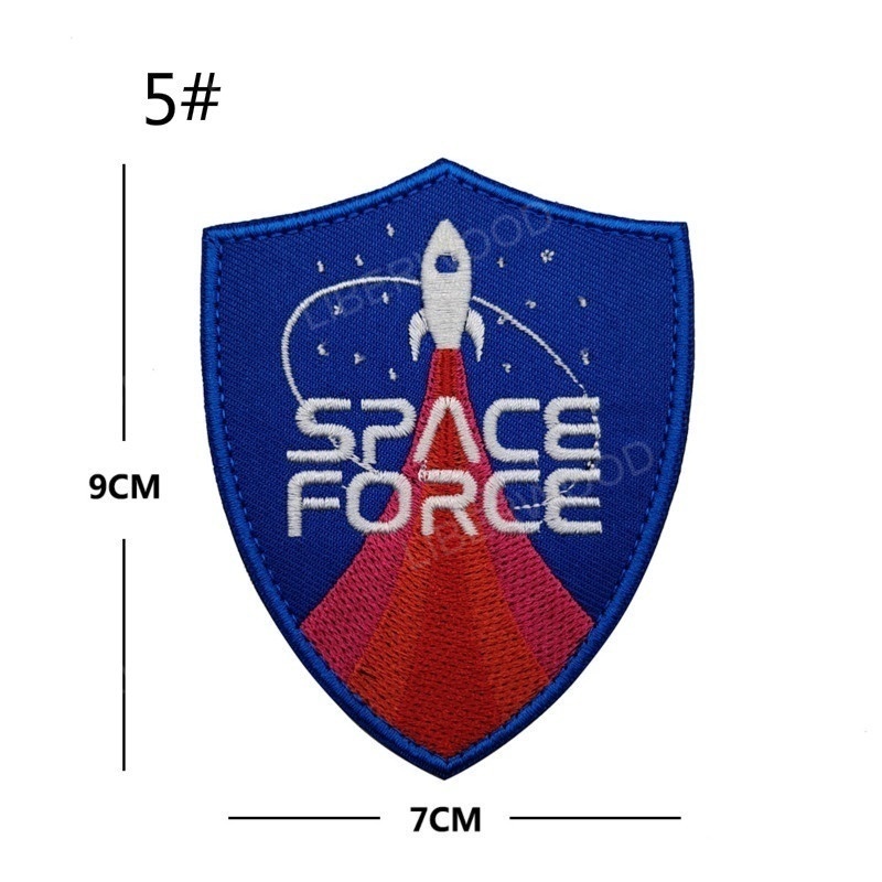 แผ่นแพทช์ปักลาย Donald Trump Space Force Space Explore Travel Badge สไตล์ทหาร USSF