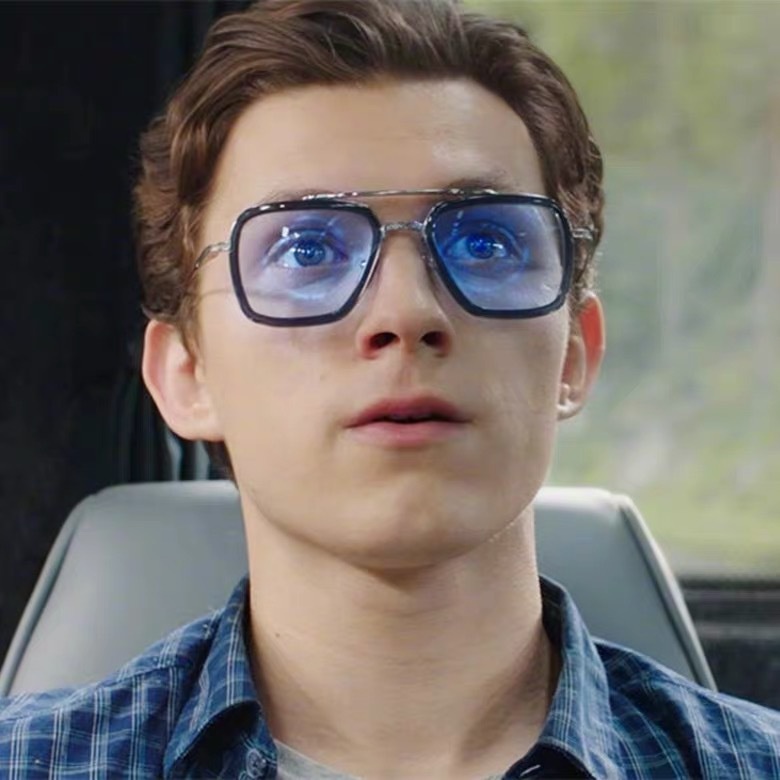 แว่นตากันแดด ทรงสี่เหลี่ยม ลาย Avengers Tony Stark Flight สไตล์ไอรอนแมน สําหรับผู้ชาย 3