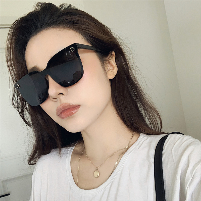 แว่นตากันแดด เลนส์ทรงสี่เหลี่ยม ขนาดใหญ่ สำหรับสตรี