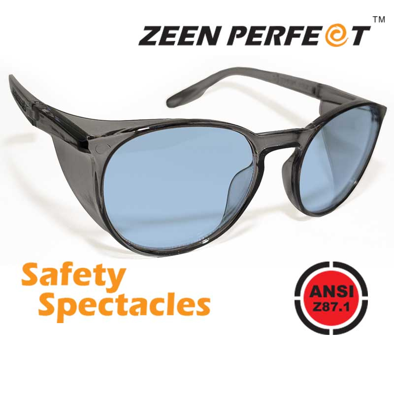 แว่นตาเซฟตี้ป้องกันด้านบน-ข้าง ถอดเปลี่ยนเลนส์สายตาได้ มาตรฐาน ANSI Z87.1 Safety-Side Guard ZEEN PERFECT รุ่น DAY SAFE