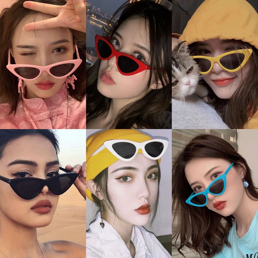 แว่นแฟชั่น แว่นกันแดด G03 แคทอาย สีขาว ดำ แดง พร้อมส่ง   พร้อมจัดส่งจาก กรุงเทพ