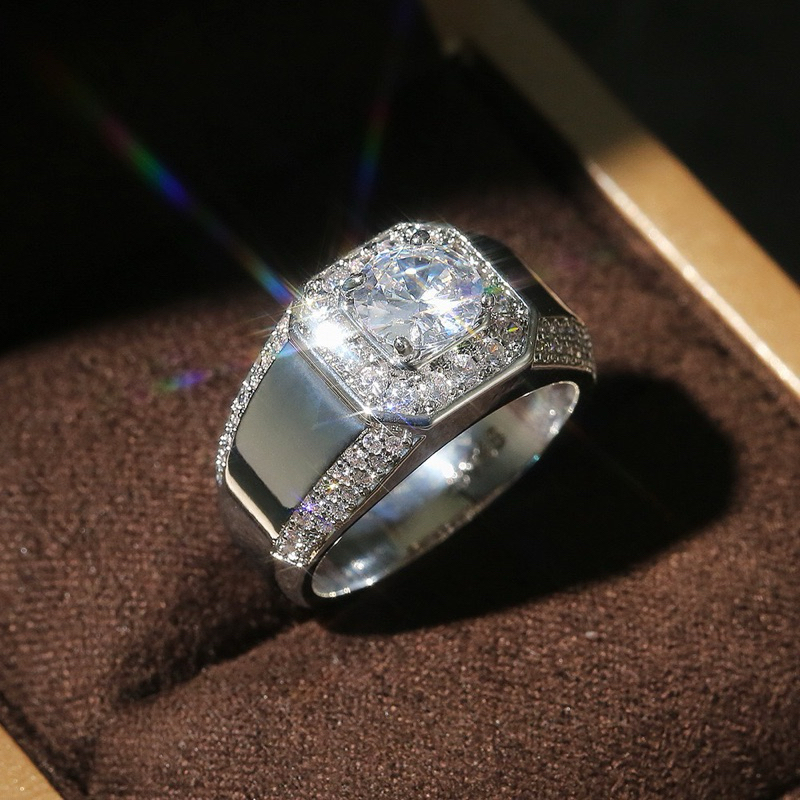 แหวนเพชร Moissanite (โมอีส) พร้อมใบเซอร์GRA