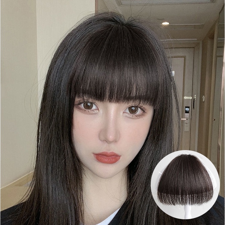 แฮร์พีชหน้าม้า หน้าม้าซีทรู ไม่มีจอน แบบกิ๊บBB ผมนิ่ม  ติดง่าย 3เฉดสี