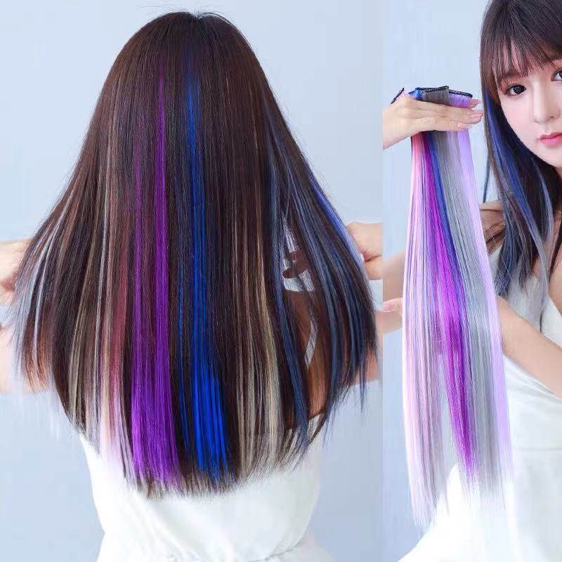 แฮร์พีซ ช่อไฮไลท์ สีสวย สไตล์เกาหลี ขนาด 50 ซม.