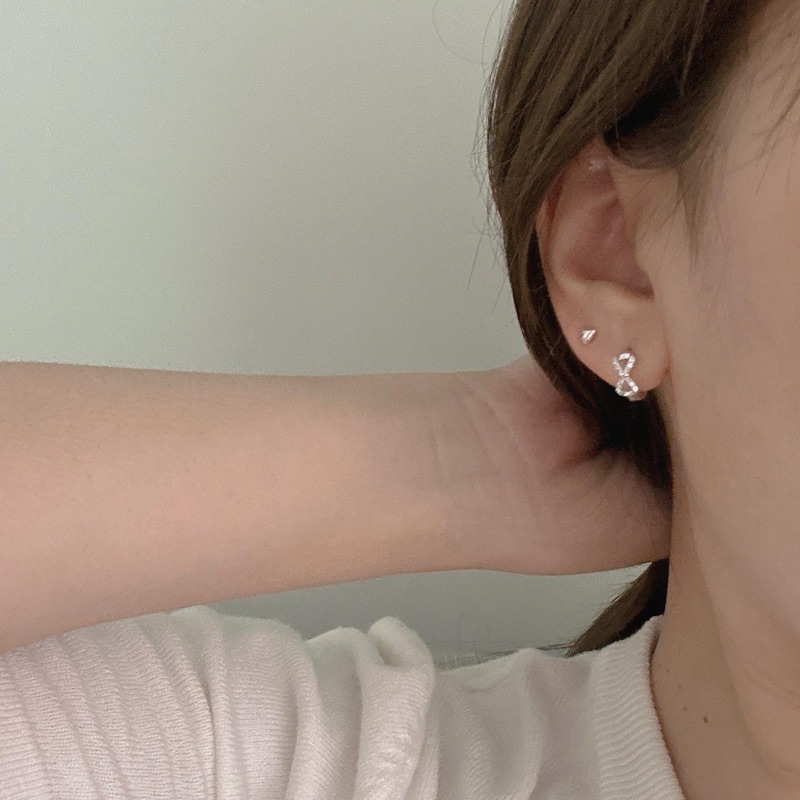(โค้ด 3P4YE ลด 100.-) Winterwinter Jewelry Silver925 : เครื่องประดับเงินแท้ เงินแท้925 ต่างหูเงิน ต่างหูจิ๋วรูปหัวใจ