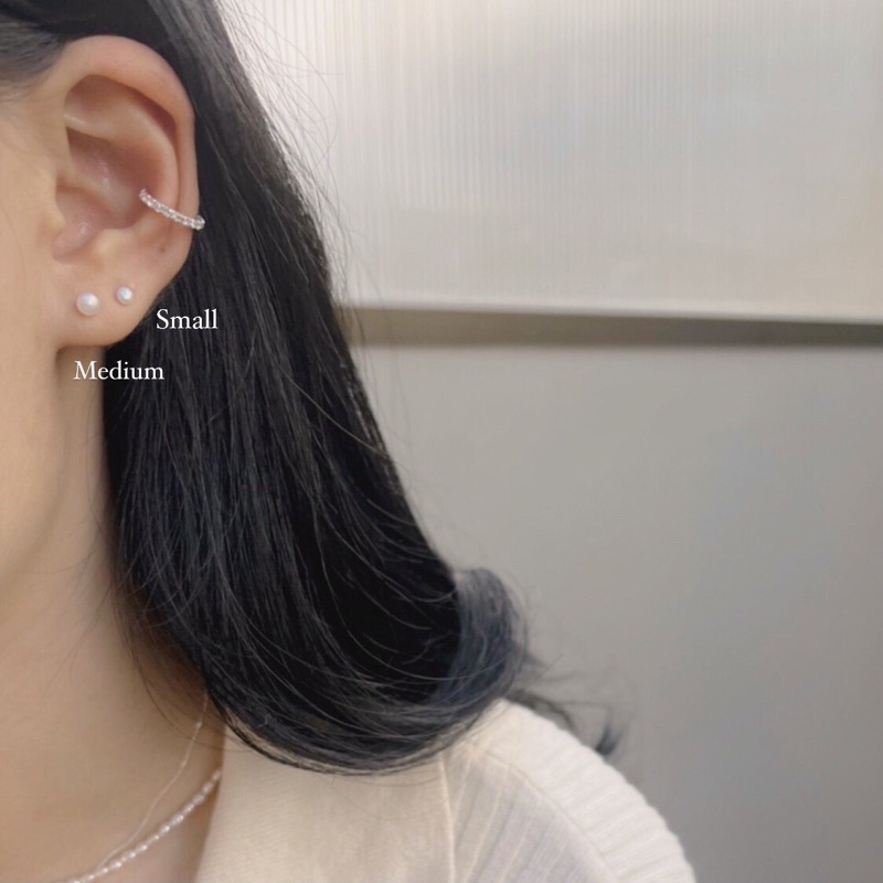(โค้ด 3P4YE ลด 100.-) Winterwinter Jewelry Silver925 : เครื่องประดับเงินแท้ เงินแท้925 ต่างหูเงินมุกแท้