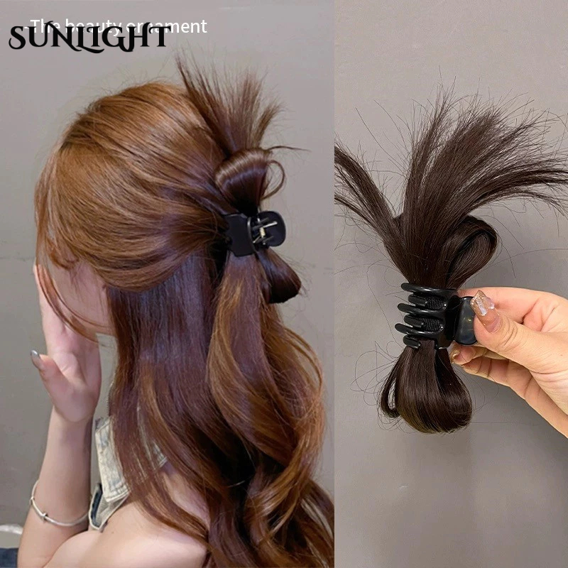 ใหม่ วิกผม กิ๊บติดผมหางม้า สูง ธรรมชาติ เครื่องประดับแฟชั่น สําหรับผู้หญิง