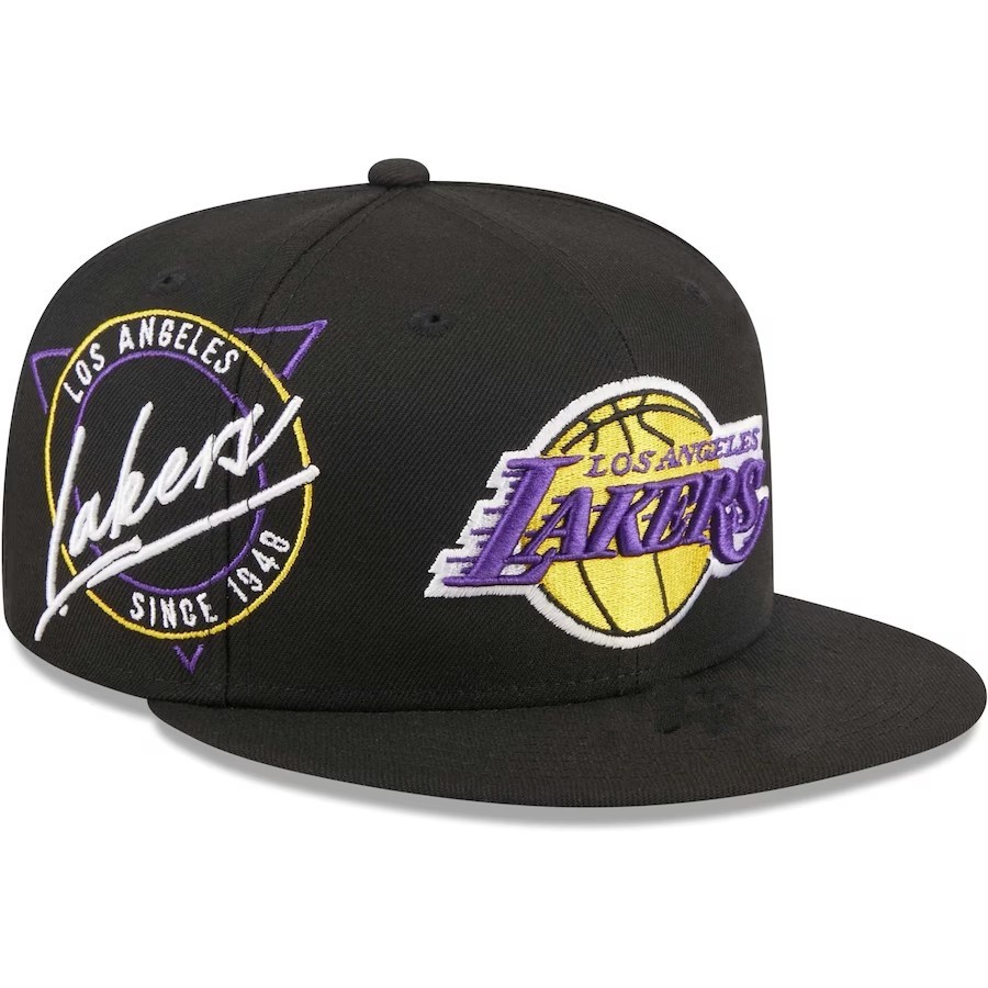 ใหม่ หมวกแก๊ป ลาย Los Angeles NBA_ Lakers สไตล์ฮิปฮอป ปรับได้ สําหรับทุกเพศ