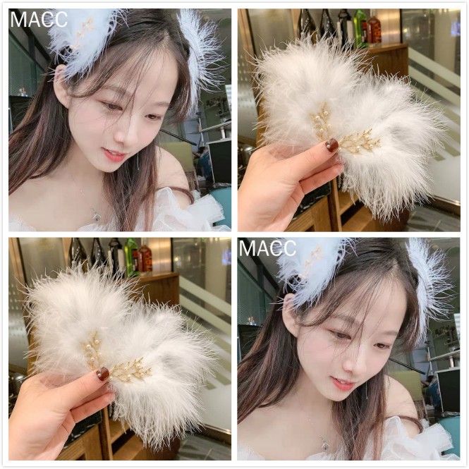 ใหม่ เครื่องประดับผม ขนนกน่ารัก แฟชั่นสไตล์เกาหลี