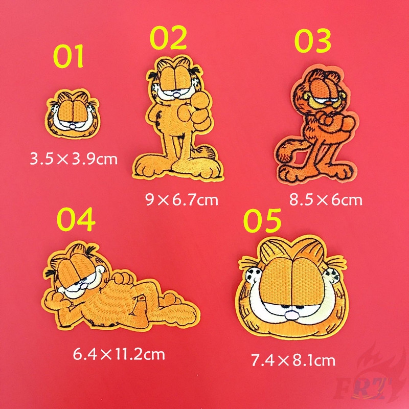 ☸ Cartoon：Garfield Patch ☸ 1Pc Cat Diy Sew On Iron On Badges Patches（Garfield - Series 02）