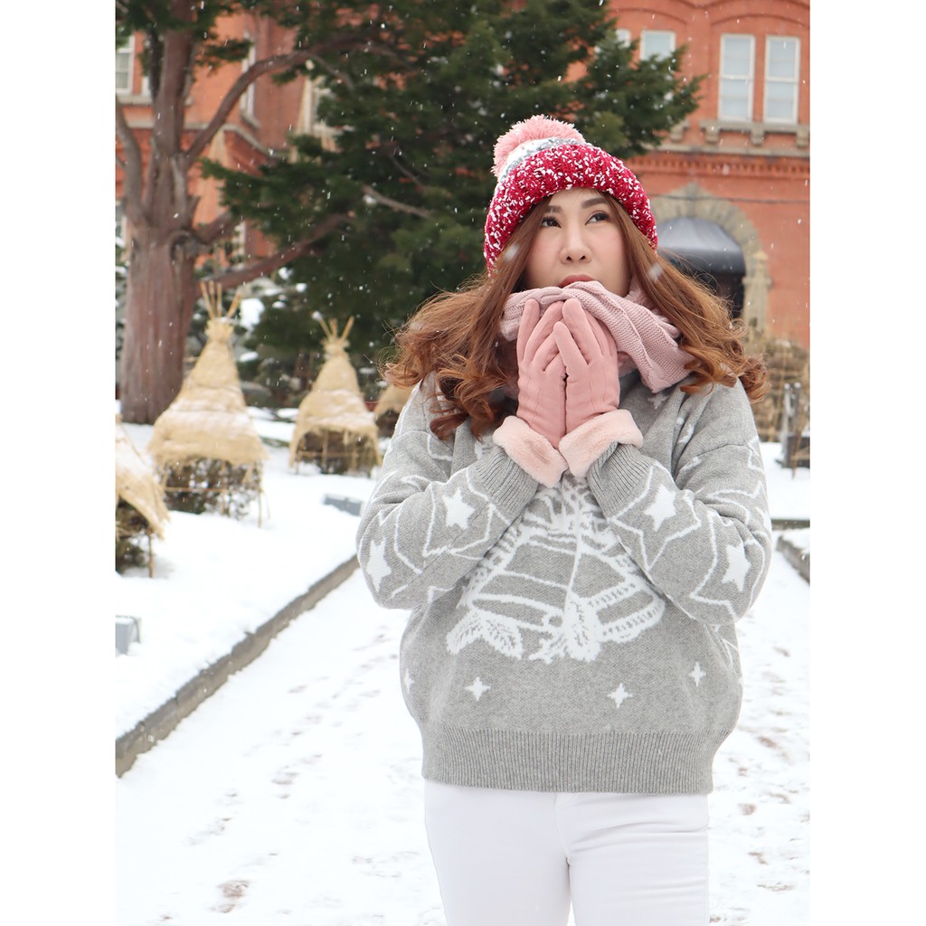 ⭐⭐⭐⭐⭐ ถุงมือกันหนาว Winter Call Touch Screen มือถือได้ ลุยหิมะบุขนด้านใน หนังกลับรุ่น GL1801-Snowfluffy มี 3 สี