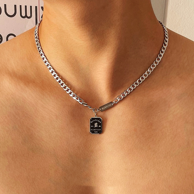 【AnnaHouse】สร้อยคอโซ่สเตนเลส จี้นกหวีด แหวนไม้กางเขนพระเยซู สีเงิน สําหรับผู้ชาย และผู้หญิง 001
