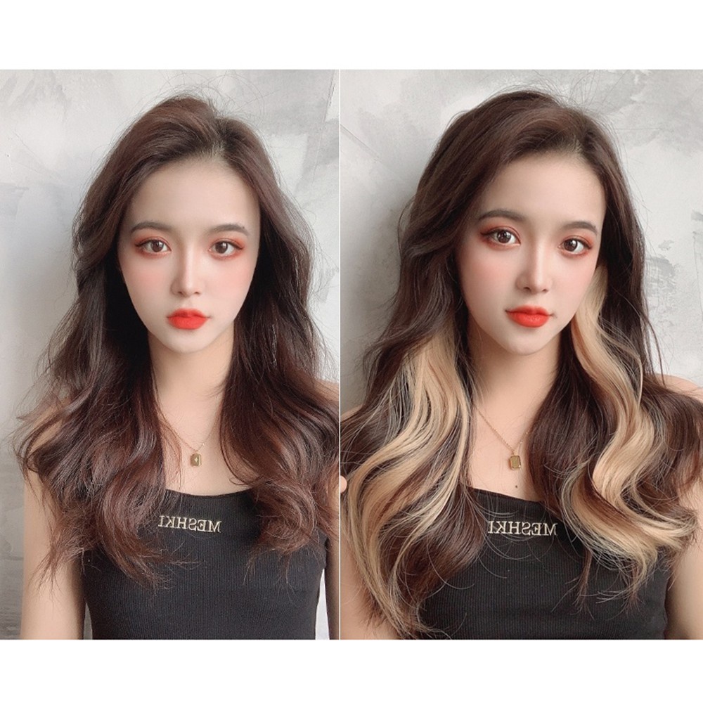 【Cod Tangding】วิกผมย้อมผมหยิก 8 สีสําหรับผู้หญิง
