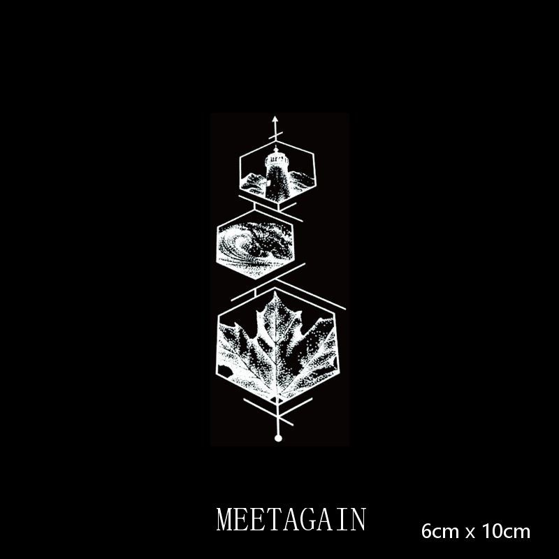 【MEET Magic Tattoo】สติกเกอร์รอยสักชั่วคราว กันน้ํา 6 ซม. x 10 ซม. 15 วัน M-007